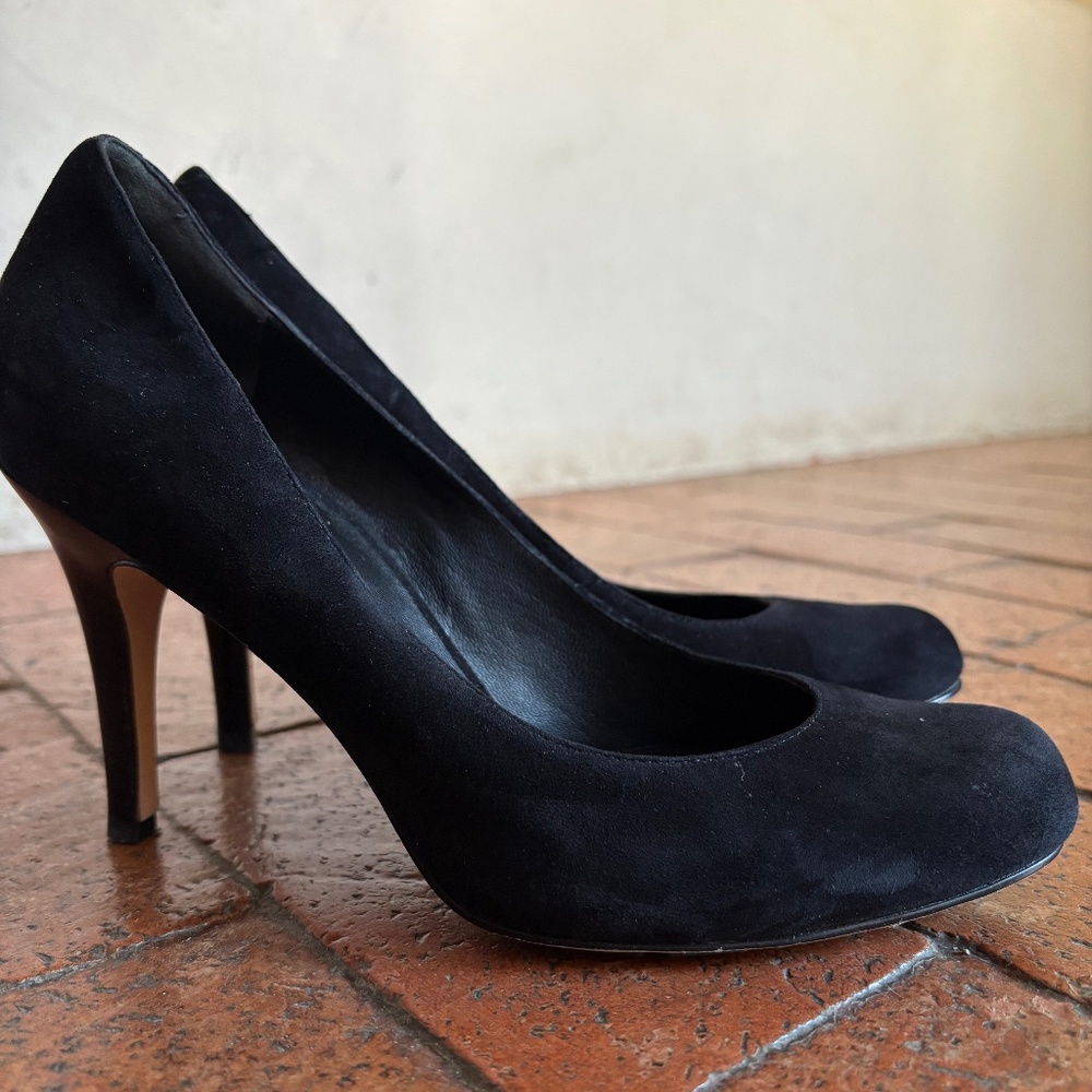 Cole Haan Nike Air Black Suede Pumps Heels Size 8.5